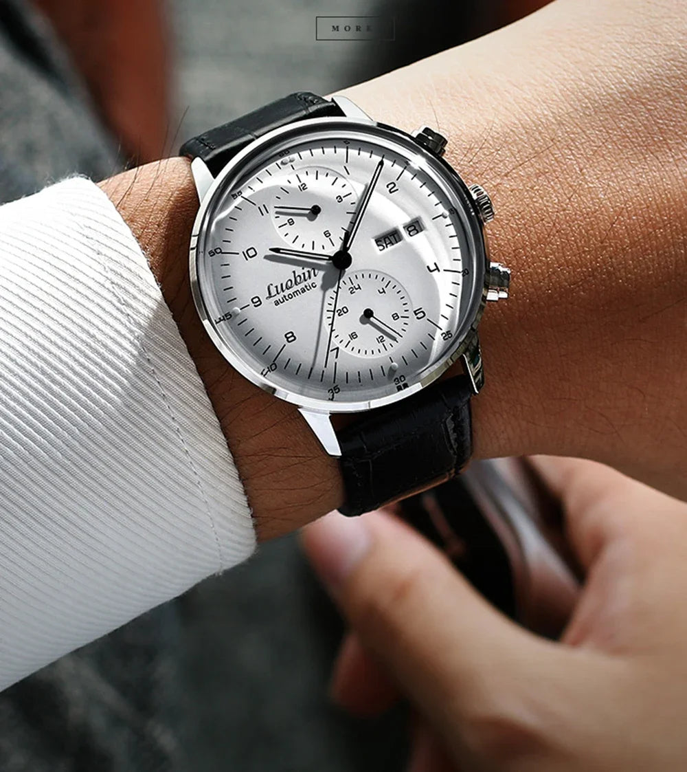 Mens Fashion Mechanical Watches Business Automatic Wristwatch Stainless Steel Luminous Designer Clock Reojes De Hombre New 2023