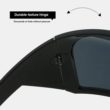Ochelari de soare futuristici cu ramă învelitoare, lentile curbate Rave, protecție UV400, ochelari de soare supradimensionați Y2K pentru femei și bărbați