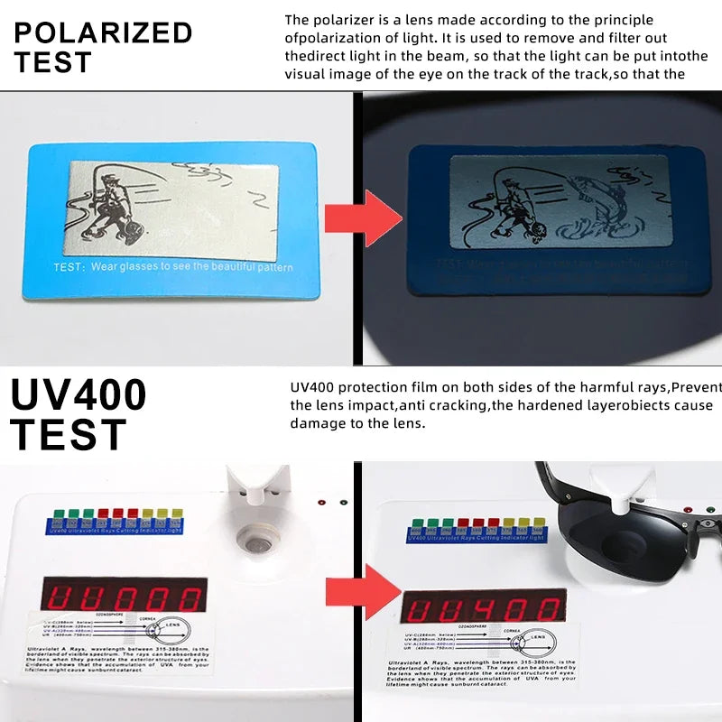 Ochelari de soare polarizați pentru bărbați marca CLLOIO, ramă din aluminiu, UV400, anti-orbire, ochelari de soare pentru bărbați, ochelari de condus, fără ramă, Oculos De Sol