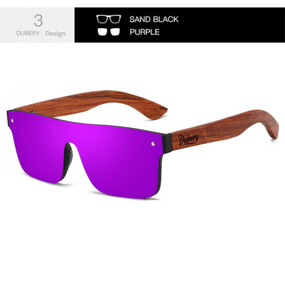 Ochelari de soare DUBERY din lemn, polarizați, cu protecție UV400, pentru bărbați și femei, 6 culori, modelul 219