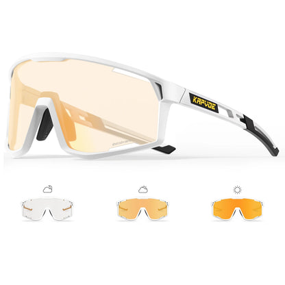 KAPVOE Ochelari UV400 pentru bărbați și femei, pentru ciclism de șosea, sporturi montane, activități în aer liber, ochelari de soare fotocromatici pentru ciclism, ochelari de bicicletă