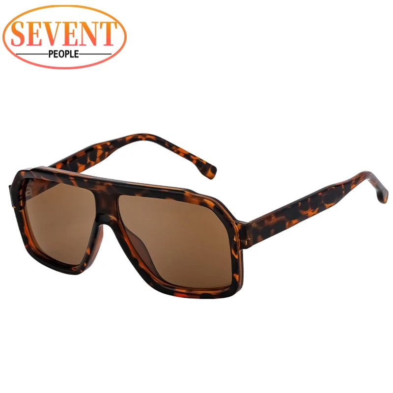 Ochelari de soare clasici, supradimensionați, pătrați, pentru bărbați, de lux, la modă, cu ramă metalică mare, ochelari de protecție, ochelari de soare eleganți pentru doamne