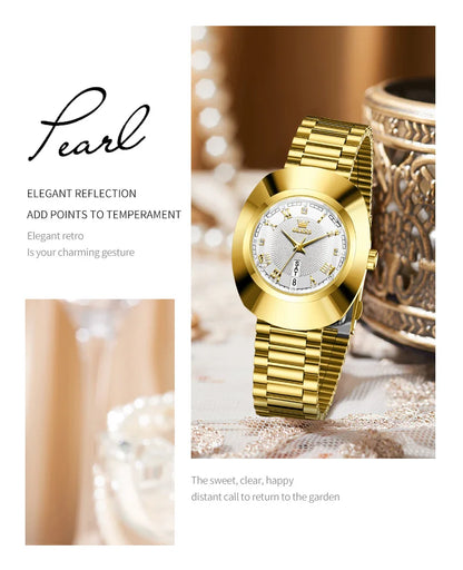 OLEVS Watch Luxury Woman Elegant Quartz Watch Scale Waterproof Luminous Automatic Week Date Ladies Watch Fashion Dress 7008