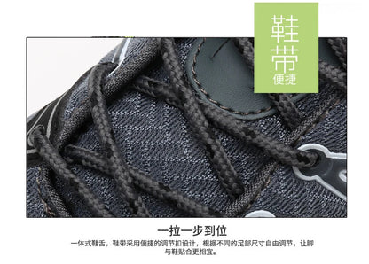 Sapatos de caminhada de marca para homem em malha respirável, calçado de viagem outdoor impermeável para caça e pesca, sapatos desportivos de montanha, todo-o-terreno e equitação