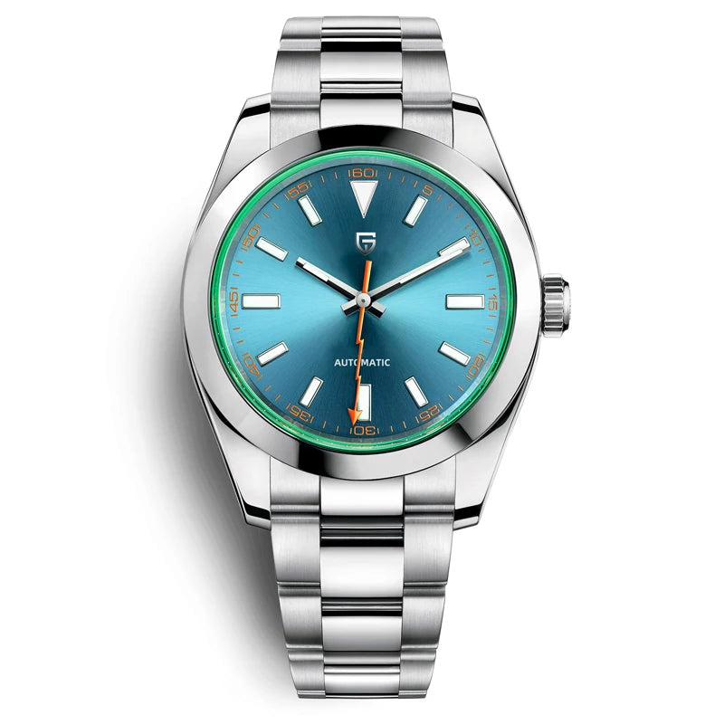 PAGANI DESIGN 2026 New Green Glass Men's Mechanical Watches Automatic Watch Men AR Sapphire crystal Stainless steel Wristwatch