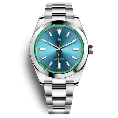 PAGANI DESIGN 2026 New Green Glass Men's Mechanical Watches Automatic Watch Men AR Sapphire crystal Stainless steel Wristwatch