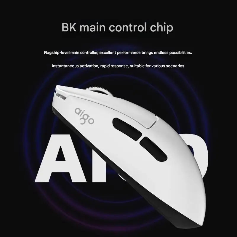 Aigo GM80 PLUS PRO Wireless Mouse Bluetooth PAW3311/PAW3395 Lightweight 1000HZ Wired Three-mode Gaming E-sports Mouse Gift