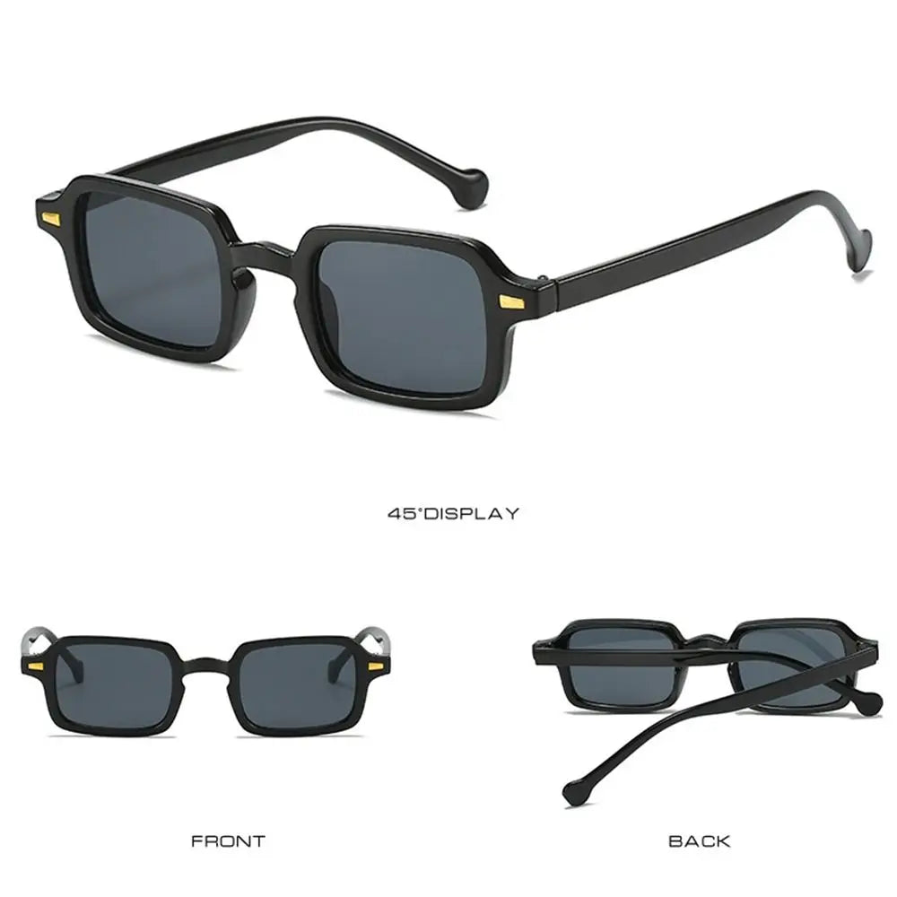 Ochelari de soare Fashion Square pentru femei, model nou retro cu nituri decorative; ochelari de soare pentru bărbați, model leopard albastru, cu lentile degradate, protecție UV400