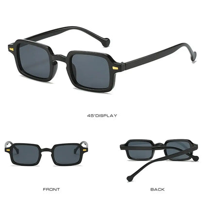 Ochelari de soare Fashion Square pentru femei, model nou retro cu nituri decorative; ochelari de soare pentru bărbați, model leopard albastru, cu lentile degradate, protecție UV400