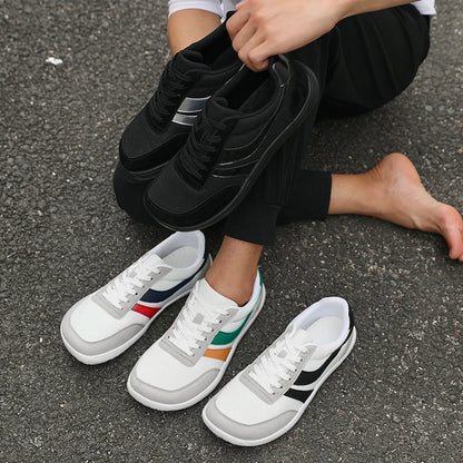 New Wide Toe Men Shoes Casual Soft Sole Wide Last Shoes Walking Sneakers 2025 Breathable Unisex Mesh Comfortable Barefoot Shoes
