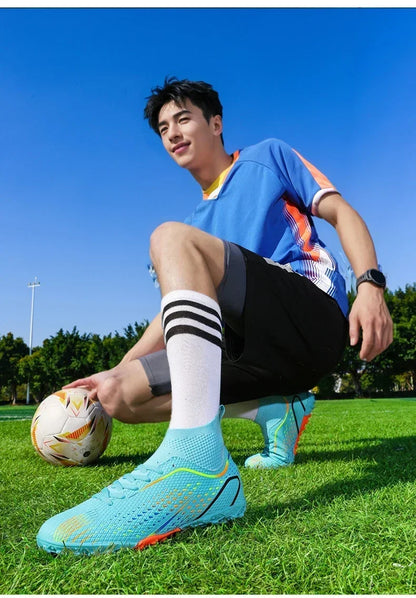 Mens Football Field Boots Ultralight Turf Indoor Society Training Soccer Shoes Cleats for Kids Sneakers TF/FG Football Shoes