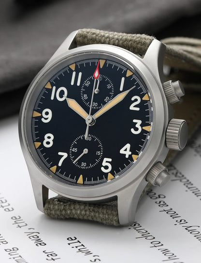 Militado ML1868 Watch VK61 Quartz Movement 100m Waterproof Watches Men Stainless Steel Chronograph Sapphire Crystal Wristwatch