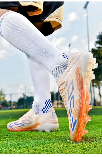 New Men Sneakers Match Grass Cleats High-quality Soccer Shoes Futsal Football Boots Non-Slip Indoor Hot-selling High-top Outdoor