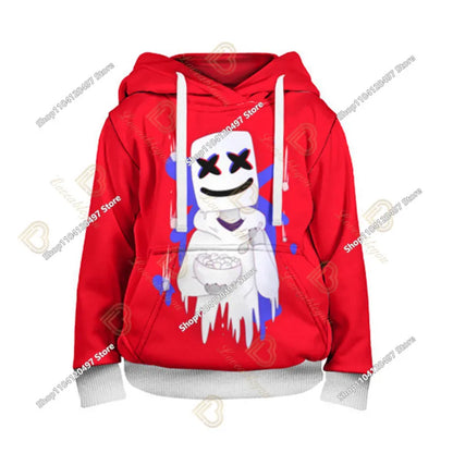 Sweatshirt med Fortnite-tryck för barn 2-14Y, huvtröja för pojkar och flickor, Harajuku-modejacka, barnkläder för spel och cosplaykostym