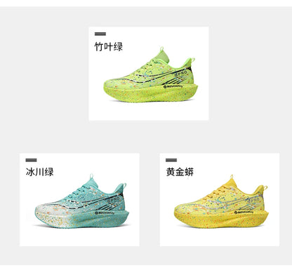Men's Running Shoes Carbon Plate Marathon Cushion Men's Sports Breathable Lightweight Women's Comfortable Athletic Non-slip Sneakers