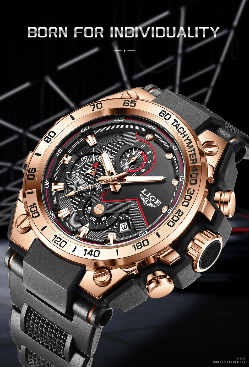 LIGE Luxury Military Watch For Men Waterproof Luminous Silicone Man Watch Quartz High Quality Men's Sports Watches Male Relojs
