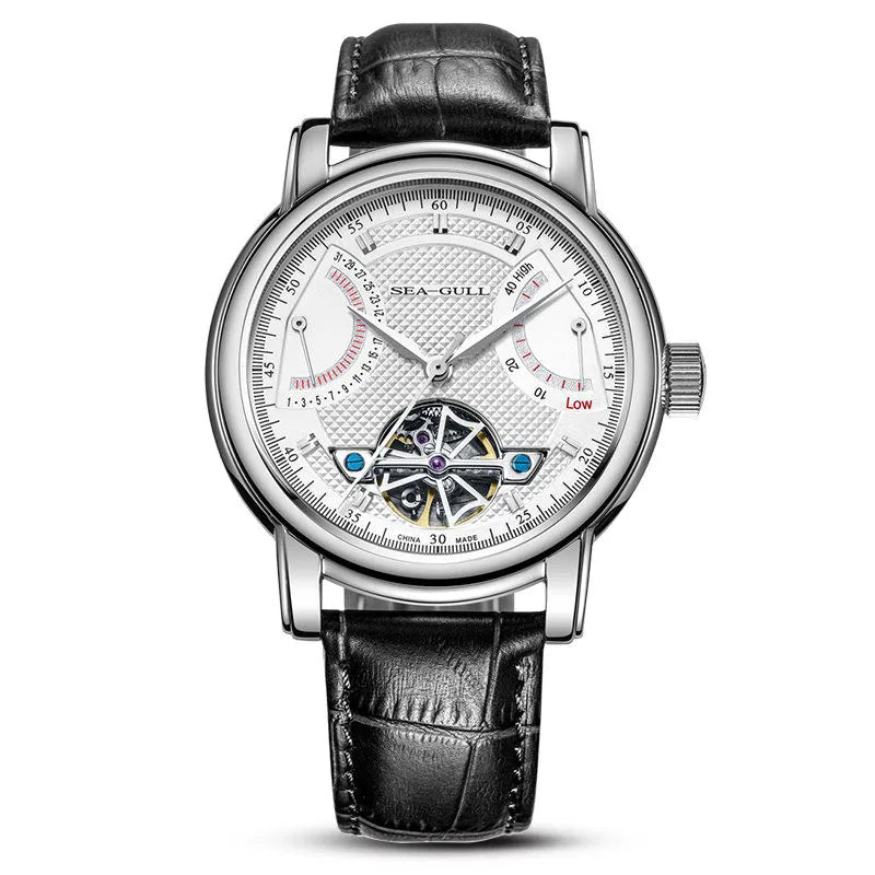 NEU Herren-Automatikuhr mit mechanischem Seagull ST25-Uhrwerk, modische Herrenarmbanduhr mit skelettierter Unruh, Casual-Business-Uhr 819.624