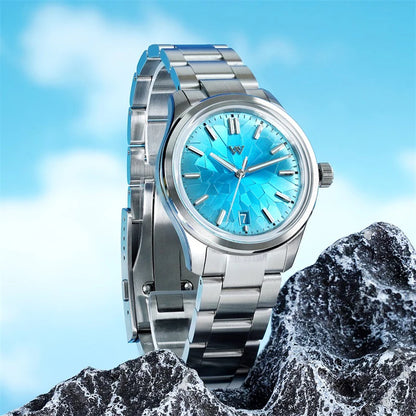 WM Watch Automatic Mechanical Men Watches NH35 Sapphire Glacier Collection 100M Water Resistant Man Welly Merck Watch WM226
