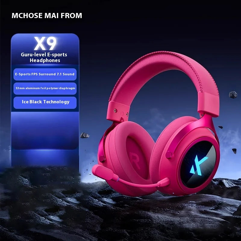 2025 Mchose X9 Headphone 3 Mode Bluetooth Headset Surround Sound Effect With Mic E-Sports Earphones Custom Accessories For FPS