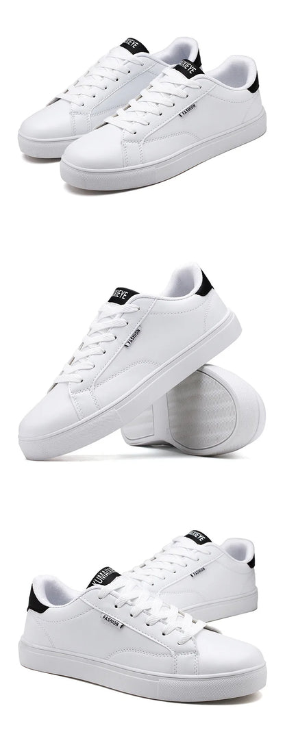 Men's Casual Skateboarding Shoes White Shoes Outdoors Leisure Sneakers Breathable Walking Shoes Flat Shoes Chaussure Homme 39-48