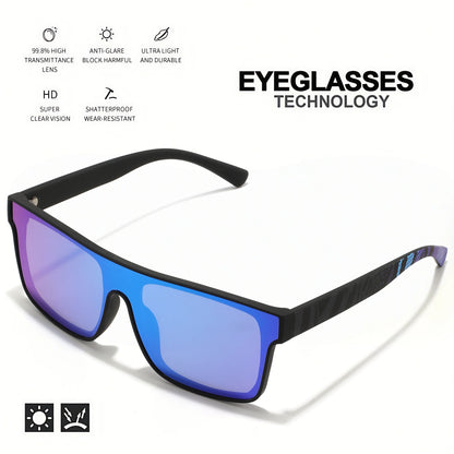 Ochelari de soare sport clasici, pătrați și la modă – brațe cu model, unisex, pentru ciclism, drumeții, călătorii – cadoul perfect