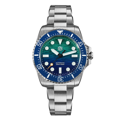 San Martin 2026 Men Diver Watch 38mm Wave Texture Dial Miyota 90S5 Automatic Mechanical Luxury Wristwatch Waterproof 200m SN0126