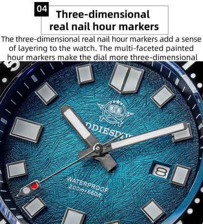 ADDIESDIVE Men's Luxury Watch 20Bar Waterproof  Display AD2511 Sapphire Glass Reloj Hombre BGW9 Super Luminous Quartz Watches
