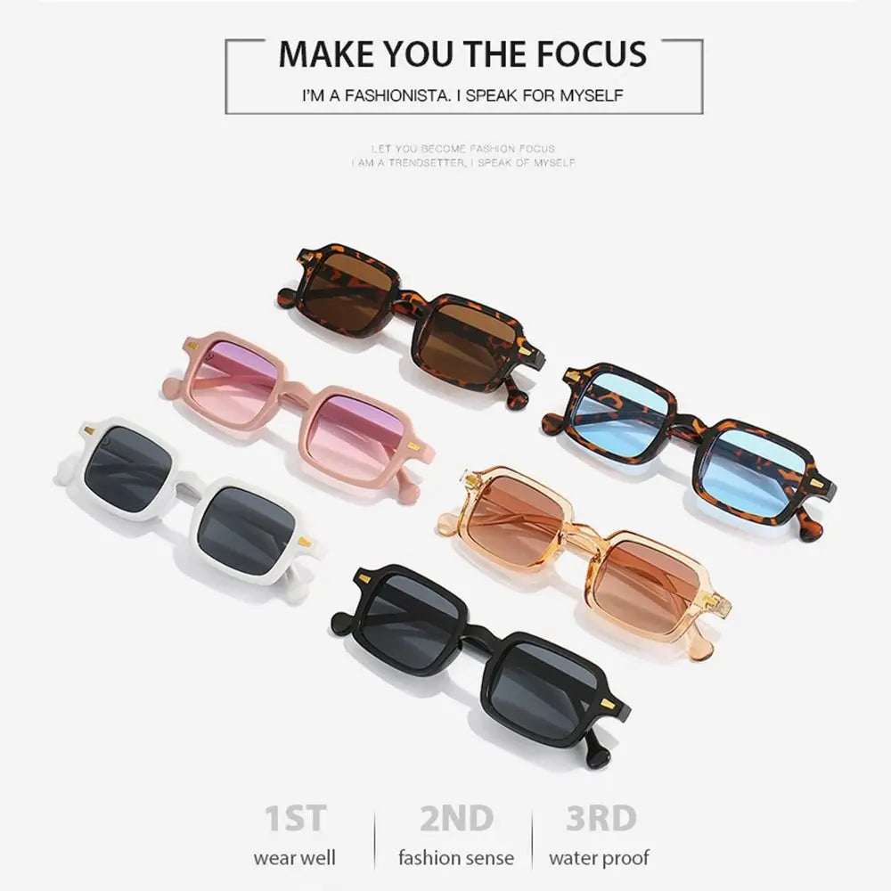Ochelari de soare Fashion Square pentru femei, model nou retro cu nituri decorative; ochelari de soare pentru bărbați, model leopard albastru, cu lentile degradate, protecție UV400