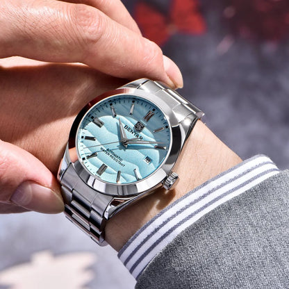 BENYAR best seller 40MM Luxury Mechanical Automatic Watch 316L Stainless Steel Waterproof Calendar Fashion SimpleWatches for Men