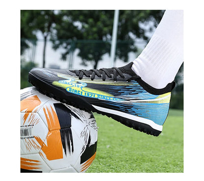 Chaussures de football pour adolescents, adultes, hommes et femmes, crampons universels TF FG tout terrain, chaussures de football avec clous de sol