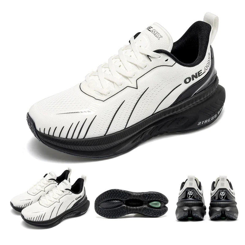 Zapatillas de running ONEMIX con nueva amortiguación para hombre, aptas para corredores de peso elevado, deportivas con cordones para mujer, antideslizantes, de exterior, zapatillas atléticas masculinas