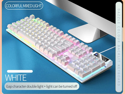 USB Wired Gaming Keyboard, 104 Keys Compatible with Windows Laptop/Computer/PC, Ergonomic Design, Office & Gaming Accessories
