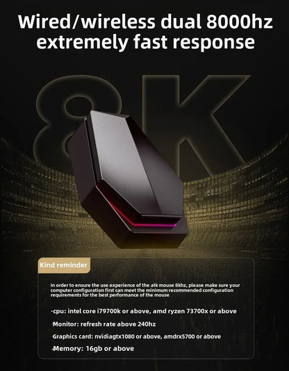 Novi ATK X1 SE Starlight bežični lagani miš PAW3395 26K DPI, upravljački program za Hub stranicu, 1000Hz, gaming miš, dodatna oprema za PC igrače