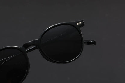 GENEVIEVE Ochelari de soare polarizați pentru femei și bărbați, cu design simplu, geometric, cu ramă rotundă, protecție UV, prescripție personalizabilă 1080