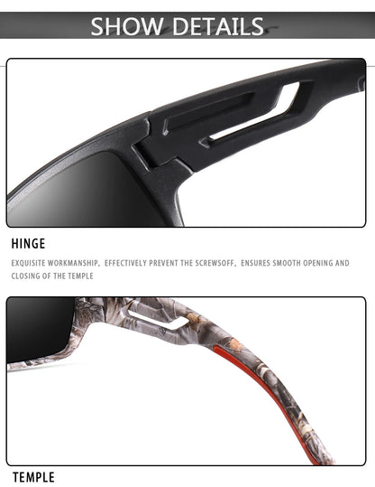 Ochelari de soare LOISRUBY cu lentile polarizate, camuflați, pentru ciclism, șofat, activități în aer liber, protecție Tacakle, sport, pescuit și alergare