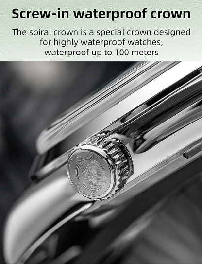 ADDIESDIVE 2024 New AD2066 Men's Watches Bubble Mirror Pot Cover Glass Stainless Steel Waterproof  Quartz Watch Man reloj hombre