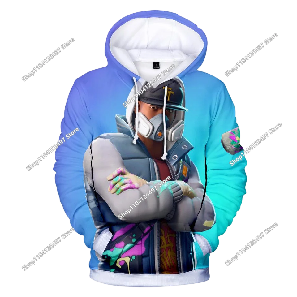 Fortnite Casual Pullover Hooded Sweatshirt Clothes Girls From 2 To 14 Years Children's Clothing Battle Royale Pullover Hoodies