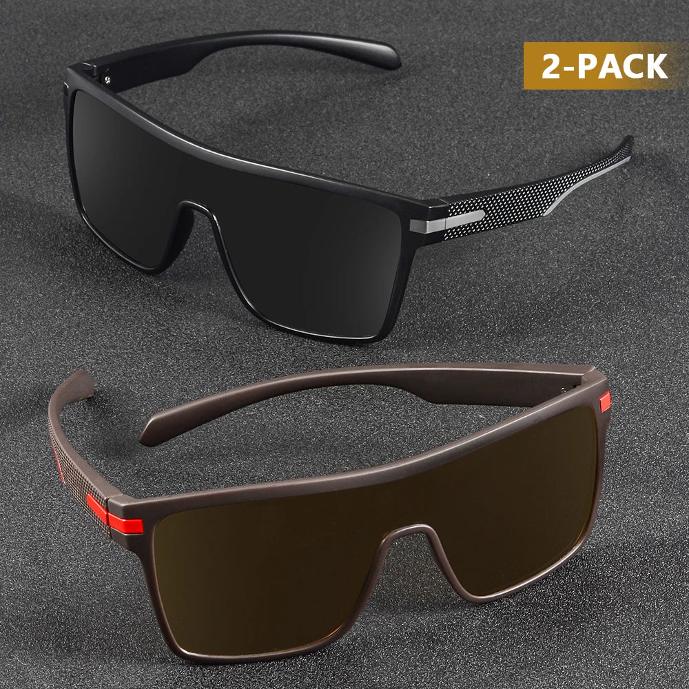 Ochelari de soare polarizați CRIXALIS pentru bărbați, pătrați, supradimensionați, antireflex, pentru șoferi, ochelari de soare cu oglindă, pentru femei, ochelari de protecție UV400, pentru bărbați