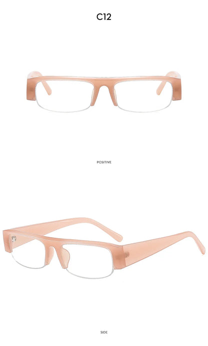 ochelari de soare vintage, mici, dreptunghiulari, cu jumătate de ramă, negri, cu lentile în degrade leopard, pentru femei, ochelari de soare la modă pentru condus