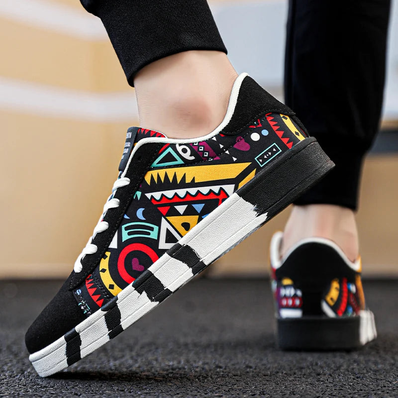YRZL skateschoenen voor heren, canvas sneakers, casual ademende wandelschoenen, lichtgewicht platte herenschoenen, streetwear trend sportschoenen