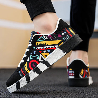 YRZL skateschoenen voor heren, canvas sneakers, casual ademende wandelschoenen, lichtgewicht platte herenschoenen, streetwear trend sportschoenen
