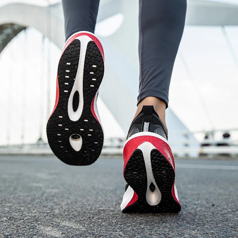 New Sports Shoes for Men & Women, Running Sneakers with Carbon Plate, Male Marathon Racing, Shock-Absorbing Athletics Training Shoes