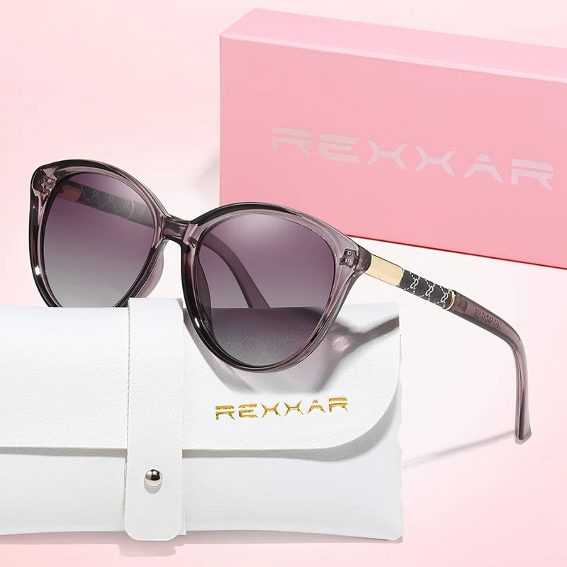 Ochelari de soare polarizați REXXAR Cat Eye pentru femei și bărbați, ochelari de soare sexy și la modă, de marcă, pentru cumpărături și petreceri, pentru bărbați și femei