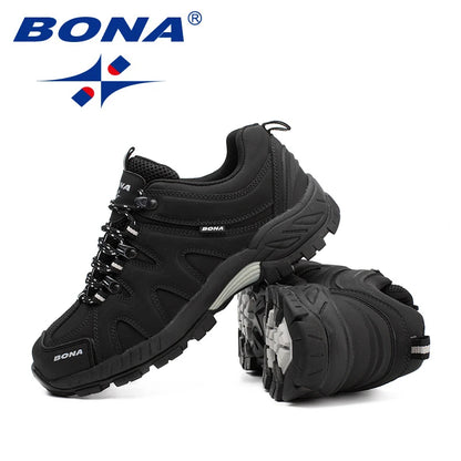 BONA New Arrival Classics Style Men Hiking Shoes Lace Up Men Sport Shoes Outdoor Jogging Trekking Sneakers