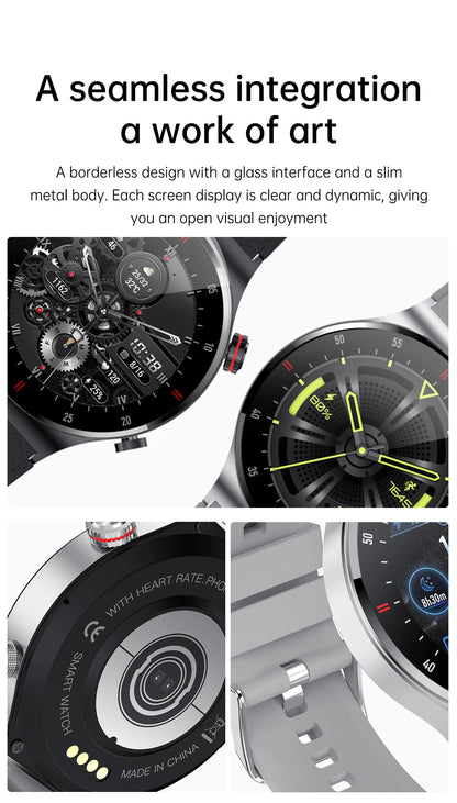 Luxury QW33 Smart Watches Men NFC Wireless Call Fitness Waterproof Sports Wrist Intelligent Smartwatches for Women Android 2026
