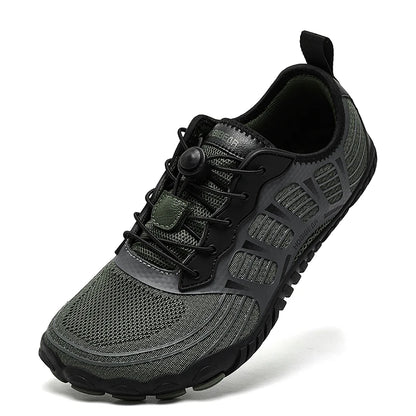 HOBIBEAR Wide Toe Barefoot Sneakers, Unisex Non-Slip Outdoor Athletic Shoes with Elastic Band, Beach Sneakers
