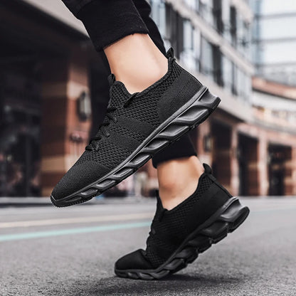 Men's Running Shoes Soft Soles Wear-Resistant Breathable Sports Shoes Mesh Outdoor Fashion Big Size Tennis Shoes for Men