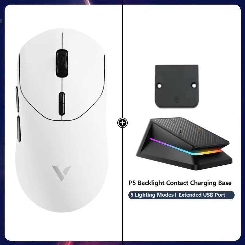 Rapoo VT2 MAX Wireless E-sports Gaming Mouse with 8K Polling Rate Optical Sensor Ergonomic Design 53g Lightweight for PC Latop