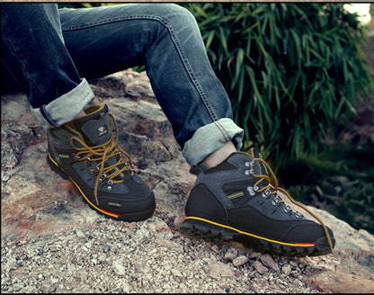 Men's Climbing Shoes, Outdoor Fashion Anti-Slip Wear-Resistant Hiking Boots, Comfortable Waterproof Snow Walking Travel Sports Shoes
