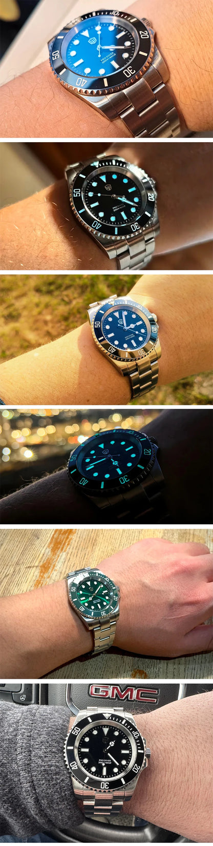 Watchdives WD1680Q V2 Men Watch VH31 Sweep Second Quartz Movement AR Sapphire Luminous BGW9 20Bar Waterproof Steel Wristwatches